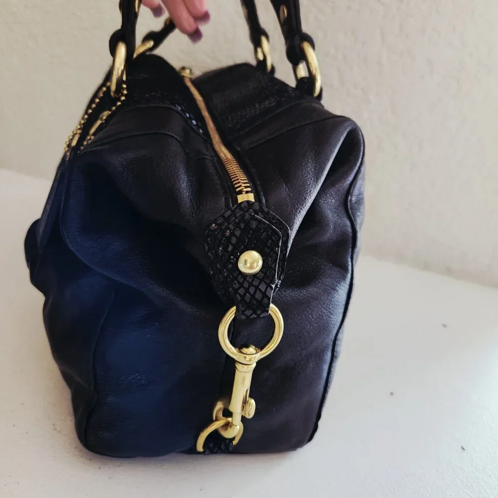 Euc Coach Ashley Black Leather 2/Way Shoulder Bag Purse